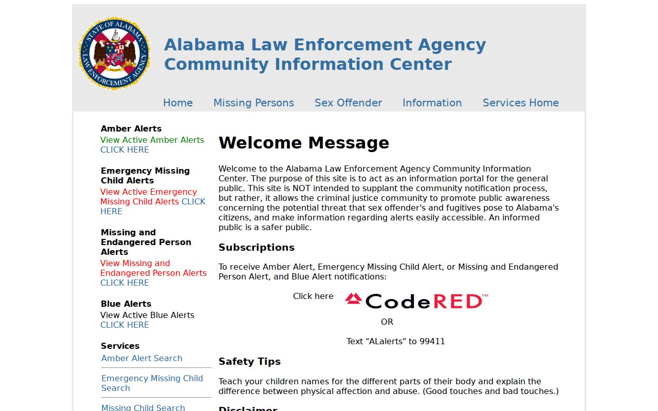 Houston County arrest records ALEA sex offender registry search