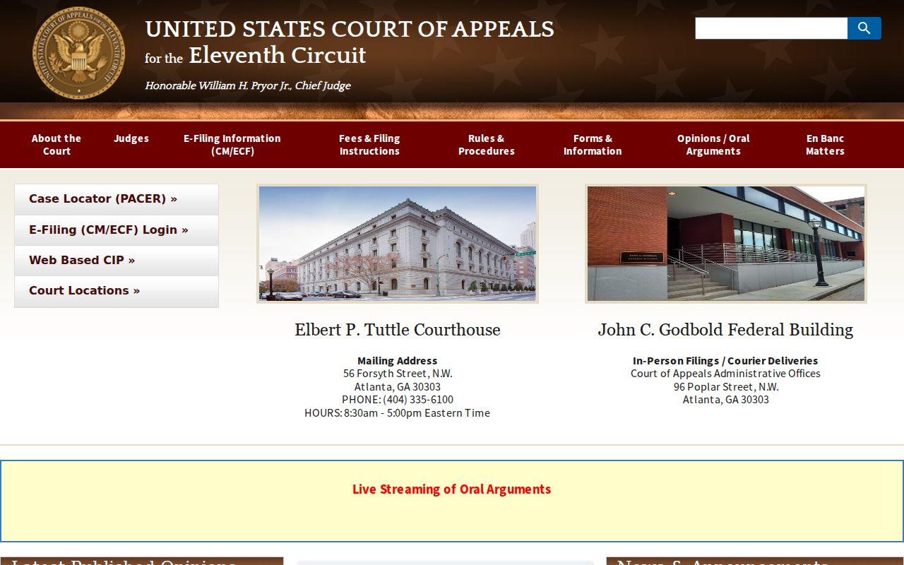 Houston County court dockets Eleventh Circuit appellate records