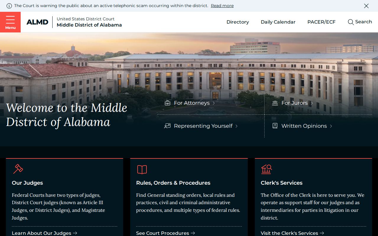 Houston County Circuit Court and Middle District federal court distinction