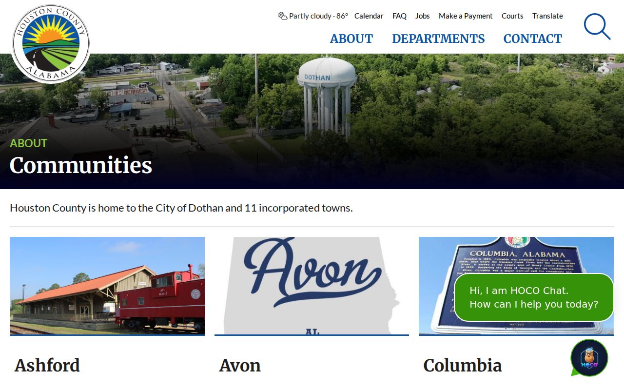 Houston County court records communities and municipal contacts