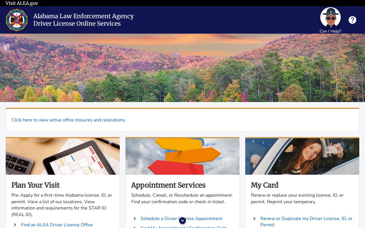 Houston County traffic court records ALEA driver license online services