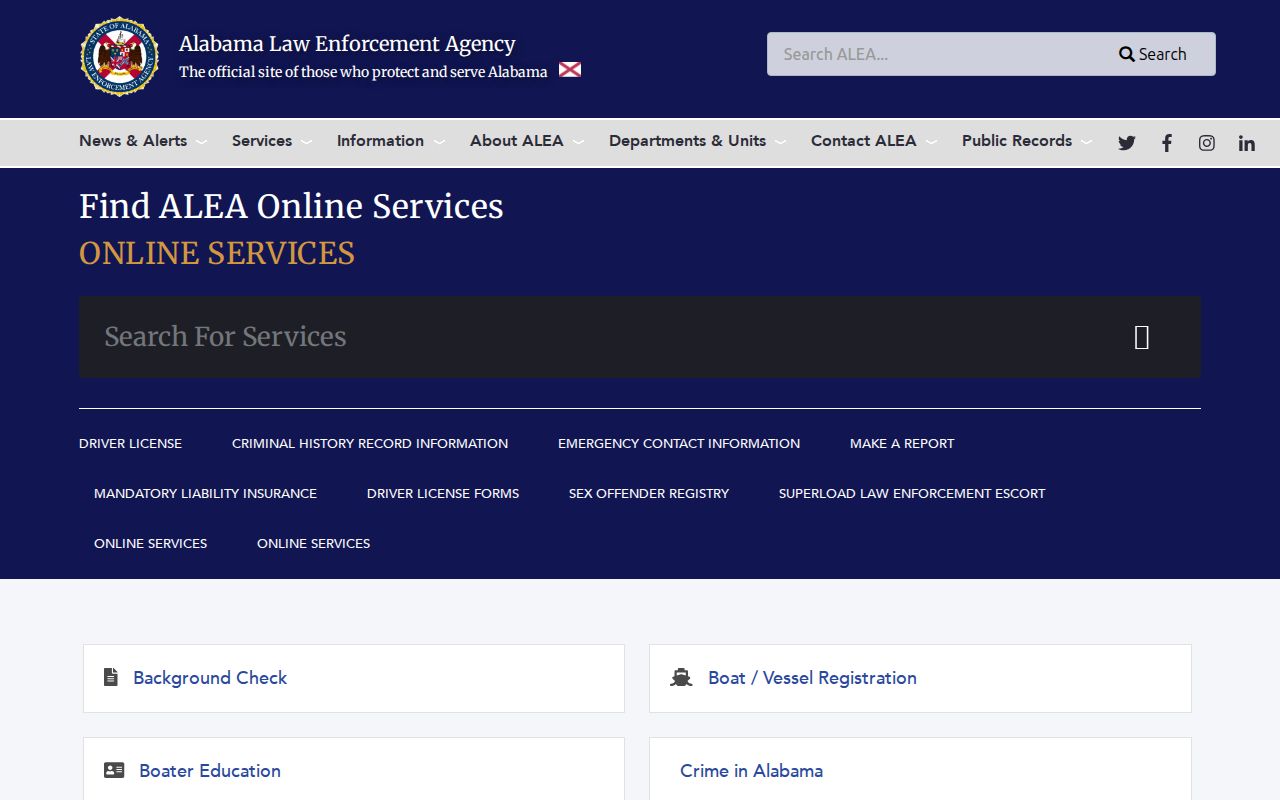 Houston County traffic court records ALEA online services index